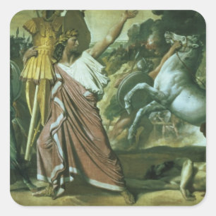 Romulus, veroveraar van Acron, die z'n laartje naa Vierkante Sticker