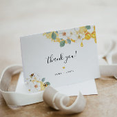 Romy - Floral Honey Bee Hartelijk dank Bedankkaart