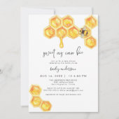 ROMY Rustic Yellow Sweet as can be Baby shower Kaart (Voorkant)