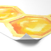 ROMY Rustieke Witte Bloemige Hommels Bruidsfeest Poster (Hoek)