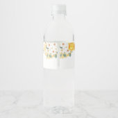 ROMY Rustige Floral, gezoet als Baby shower Waterfles Etiket (Achterkant)