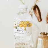 ROMY Rustige Floral, gezoet als Baby shower Waterfles Etiket