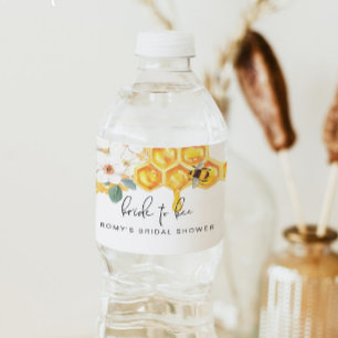 ROMY Rustige Floral, gezoet als Baby shower Waterfles Etiket