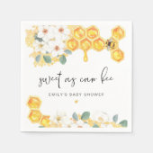 ROMY Sweet as can be White Floral Baby shower Servet (Voorkant)