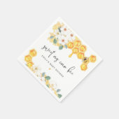 ROMY Sweet as can be White Floral Baby shower Servet (Hoek)