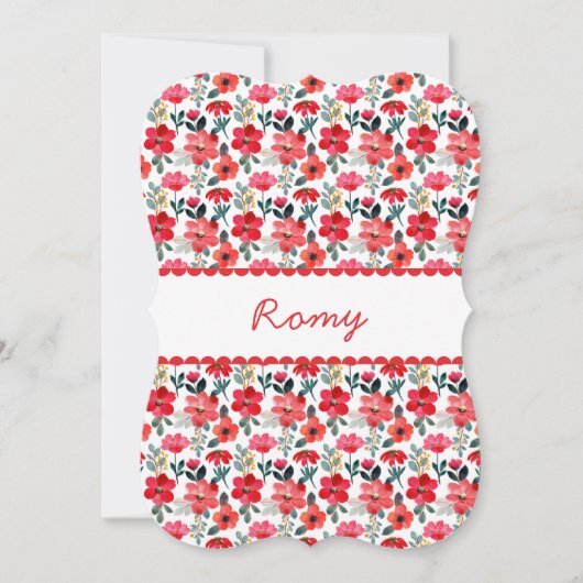 Romy's geboorte kaart (Voorkant)