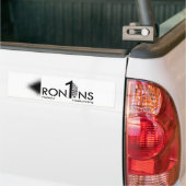 Ron1ns witte ticker bumpersticker (Op Truck)