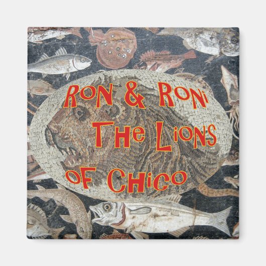 Ron and Roni the Lions of Chico California Magneet (Voorkant)