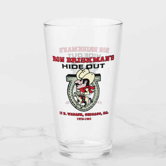 Ron Briskman's Hideout Glas (Achterkant)