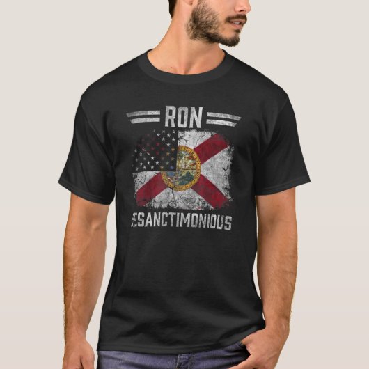 Ron DeSanctimonous DeSantis de vlag van de gouvern T-shirt (Voorkant)