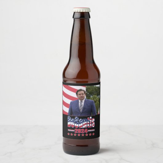 Ron DeSantis 2024 Bier Etiket (Voorkant)