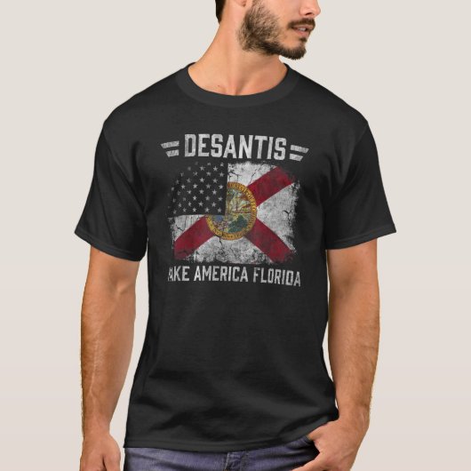 Ron DeSantis 2024 Make America Florida T-shirt (Voorkant)