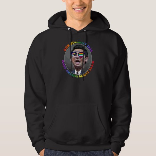 Ron Desantis 2024 Make America Groovy Again Hoodie (Voorkant)