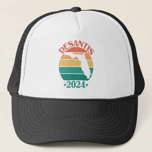 Ron DeSantis 2024 Presidentiële verkiezingen Repub Trucker Pet (Voorkant)