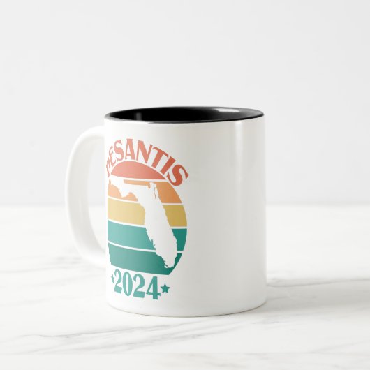 Ron DeSantis 2024 Republikeinse presidentsverkiezi Tweekleurige Koffiemok (Voorkant links)