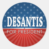 Ron DeSantis 2024 - sterren en strepen design Ronde Sticker (Voorkant)