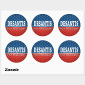 Ron DeSantis 2024 - sterren en strepen design Ronde Sticker (Vel)