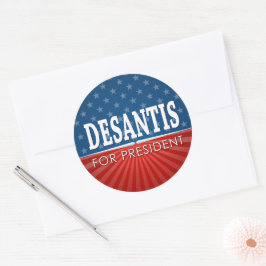 Ron DeSantis 2024 - sterren en strepen design Ronde Sticker