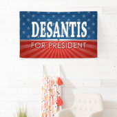 Ron DeSantis 2024 - sterren en strepen design Spandoek (Insitu)