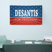 Ron DeSantis 2024 - sterren en strepen design Spandoek (Beurs)