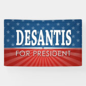 Ron DeSantis 2024 - sterren en strepen design Spandoek (Horizontaal)