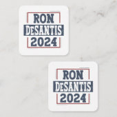 Ron DeSantis 2024 Vierkante Visitekaartje (Voorkant / Achterkant)