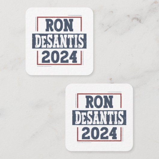 Ron DeSantis 2024 Vierkante Visitekaartje (Voorkant / Achterkant)