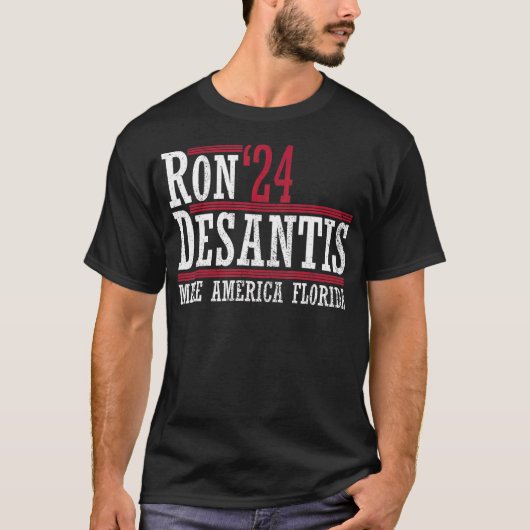 Ron Desantis '24 Make America Florida Ron Desantis T-shirt (Voorkant)
