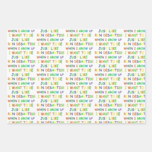 Ron Desantis als ik groot ben Inpakpapier Vel (Voorkant 2)