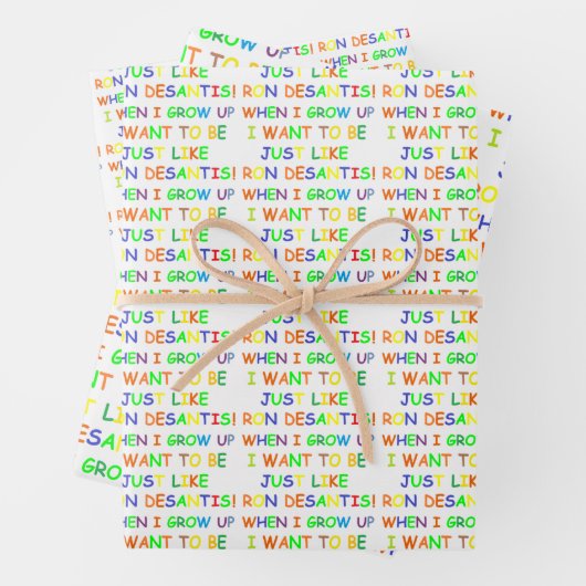Ron Desantis als ik groot ben Inpakpapier Vel (In situ)