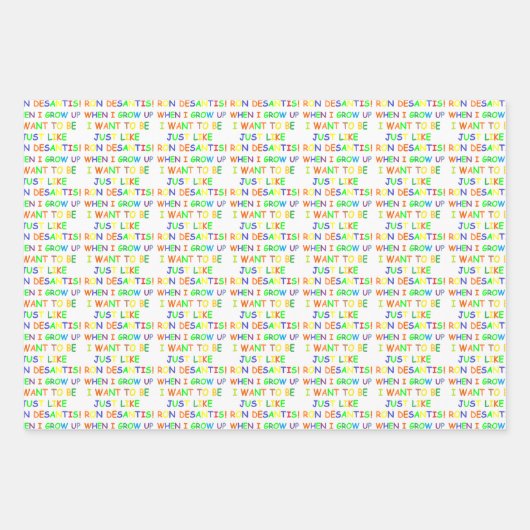 Ron Desantis als ik groot ben Inpakpapier Vel (Voorkant)