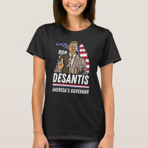 Ron Desantis Amerikaanse gouverneur Florida Vlag T-shirt