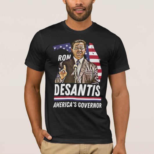 Ron Desantis: Amerikaanse gouverneur Patriotic Flo T-shirt (Voorkant)