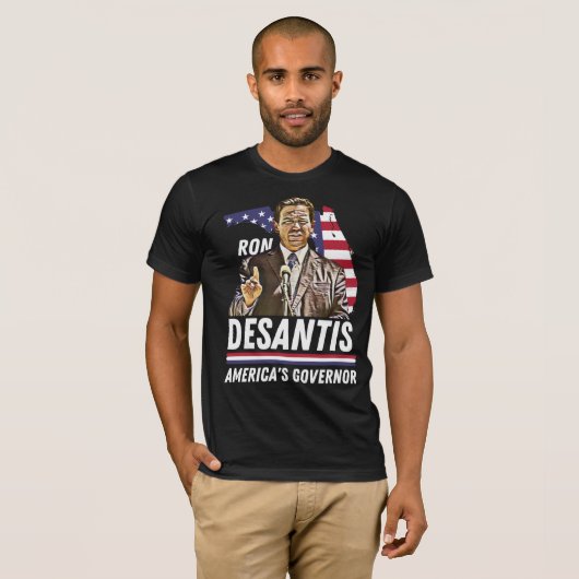 Ron Desantis: Amerikaanse gouverneur Patriotic Flo T-shirt (Voorkant volledig)