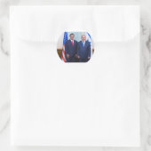 Ron DeSantis And Benjamin Netanyahu Ronde Sticker (Tas)