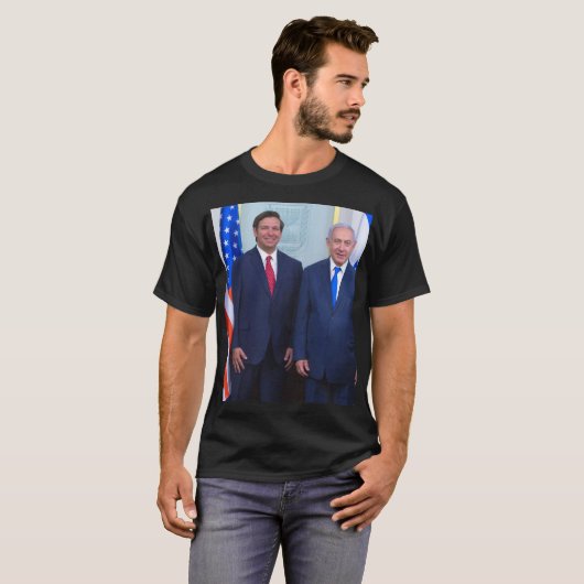 Ron DeSantis And Benjamin Netanyahu T-shirt (Voorkant volledig)