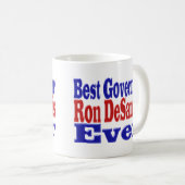 Ron DeSantis beste gouverneur ooit rode blauwe hal Koffiemok (Voorkant rechts)