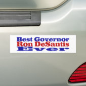 Ron DeSantis beste gouverneur ooit rode blauwe tek Bumpersticker (Op auto)