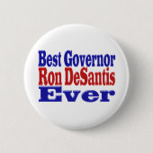 Ron DeSantis beste gouverneur ooit rode blauwe tek Ronde Button 5,7 Cm (Voorkant)