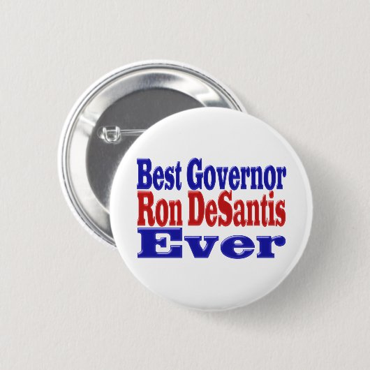 Ron DeSantis beste gouverneur ooit rode blauwe tek Ronde Button 5,7 Cm (Voorkant /achterkant)