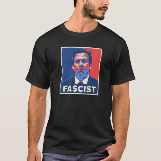 Ron DeSantis fascistische portret Bad Florida Gouv T-shirt (Voorkant)
