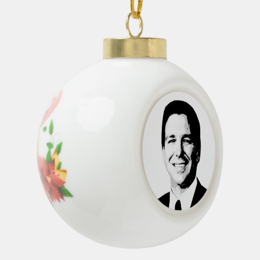 Ron DeSantis keramiekkerstversiering Keramische Bal Ornament (Links)