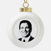 Ron DeSantis keramiekkerstversiering Keramische Bal Ornament (Voorkant)