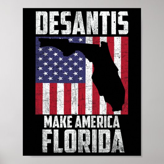 Ron Desantis Make America Florida Again Republican Poster (Voorkant)