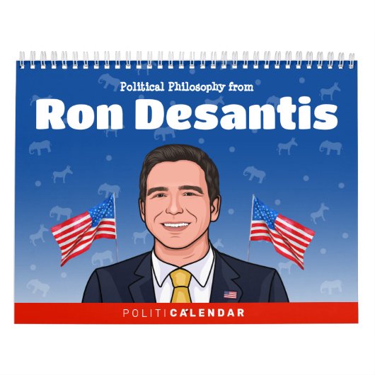 Ron Desantis politiek tijdschema voor Humor Kalender (Hoes)