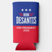 Ron DeSantis voor President 2024 - Campagne Seltzer Blikjeskoeler (Achterkant)