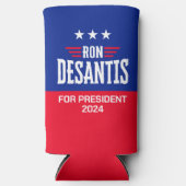 Ron DeSantis voor President 2024 - Campagne Seltzer Blikjeskoeler (Voorkant)