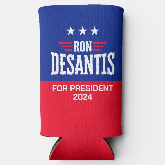 Ron DeSantis voor President 2024 - Campagne Seltzer Blikjeskoeler (Voorkant)