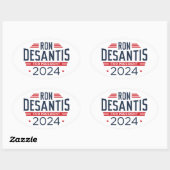 Ron DeSantis voor President 2024 Ovale Sticker (Vel)