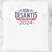 Ron DeSantis voor President 2024 Ovale Sticker (Tas)